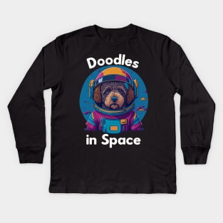 Doodle in Space Graphic Tee Shirt Kids Long Sleeve T-Shirt